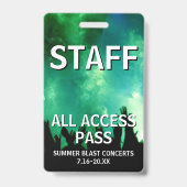 Personeel All Access Pass Concert Evenement Badge (Voorzijde)
