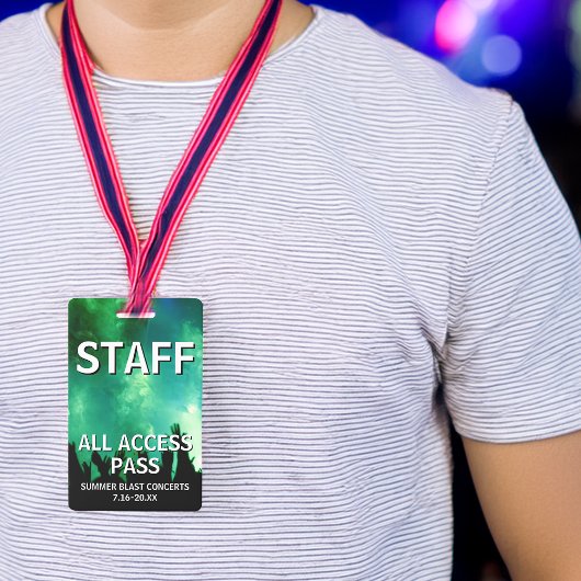 Personeel All Access Pass Concert Evenement Badge
