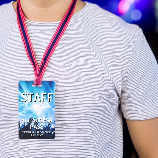 Personeel All Access Pass Concert Evenement Badge