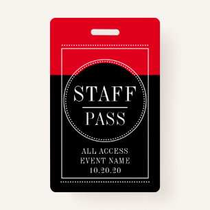 Personeel Alle Access Event Red Black Badge