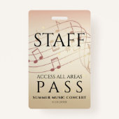 Personeel Alle Muziekfestival van de Pass Badge (Achterkant)