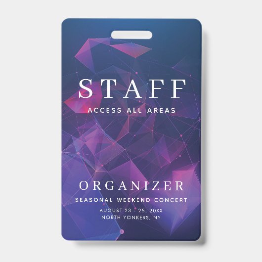 Personeel Alles-toegangspas Concert Backstage Geom Badge (Voorzijde)