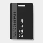 Personeel Backstage Pas Evenementen Foto ID Badge (Achterkant)