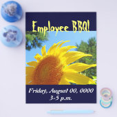 Personeel BBQ flyers Summer Sunflower (Enkel)