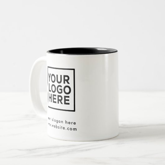Personeel BedrijfsLogo Tweekleurige Koffiemok (Voorkant links)