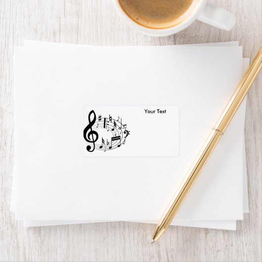 Personeel, Clef en Ledger Music Scale Notes Etiket (Insitu)