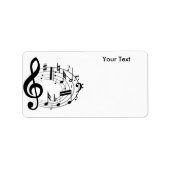 Personeel, Clef en Ledger Music Scale Notes Etiket (Voorkant)
