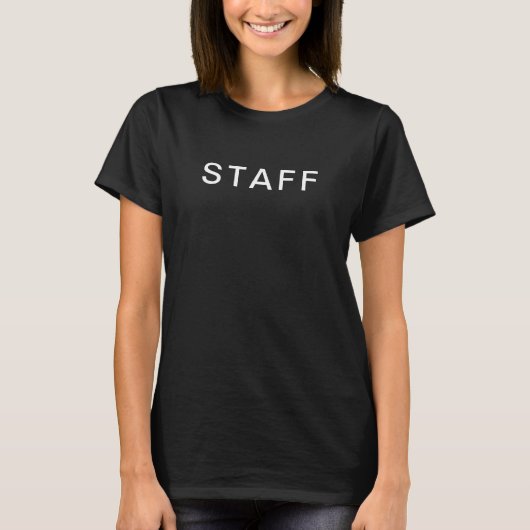 personeel | Creëer je eigen merk zwart T-shirt (Voorkant)
