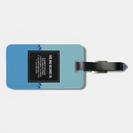 Personeel cruiseschepen bagagelabel (Achterkant horizontaal)