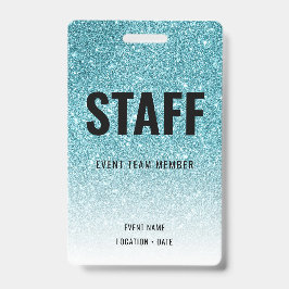 Personeel Custom Event of Concert Blue Glitter Badge