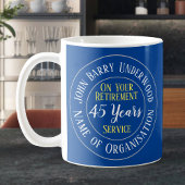 Personeel dat met pensioen gaat. Pensionering van  Koffiemok