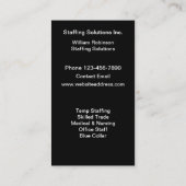 Personeel en Human Resources thema Visitekaartje (Achterkant)