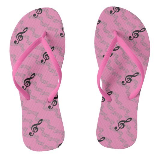 Personeel en Treble Clef Teenslippers (Voetbed)