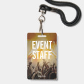 Personeel evenementen badge (Voorzijde met lanyard)