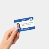 Personeel | Foto-Logo-streepjescodenaam Badge (Handheld)