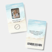 Personeel ID-badge met foto, barcode, Logo en naam Badge (Voor- en achterkant)