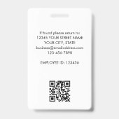 Personeel ID Naam Logo Green Gold Gradient Badge (Achterkant)