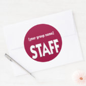 Personeel identificatie badge op maat ronde sticker (Envelop)
