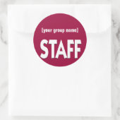 Personeel identificatie badge op maat ronde sticker (Tas)