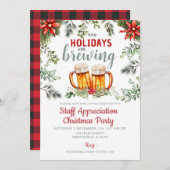 Personeel kerstfeest Feestdagen zijn brouwen Kaart (Voorkant / Achterkant)