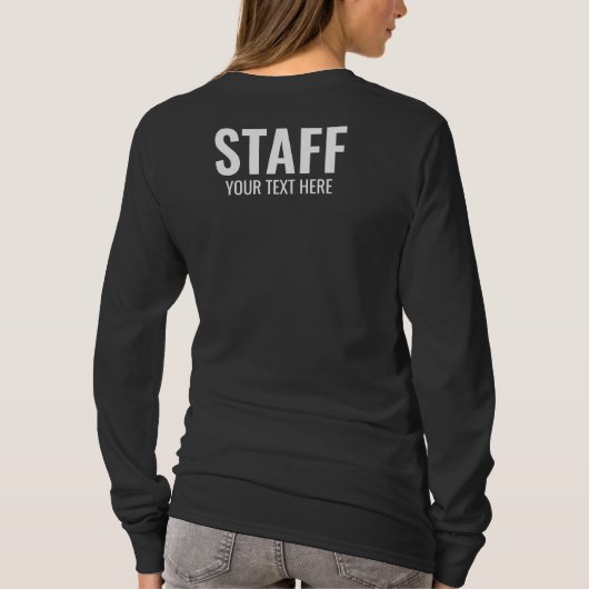 Personeel lid voegt hier Logo tekst toe Weemens zw T-shirt (Achterkant)