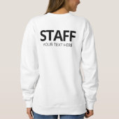 Personeel Lid voegt hier Logo tekst toe Womens Wit Trui (Achterkant)