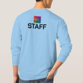 Personeel Mannen lichtblauw hoes met lange lengte T-shirt (Achterkant)