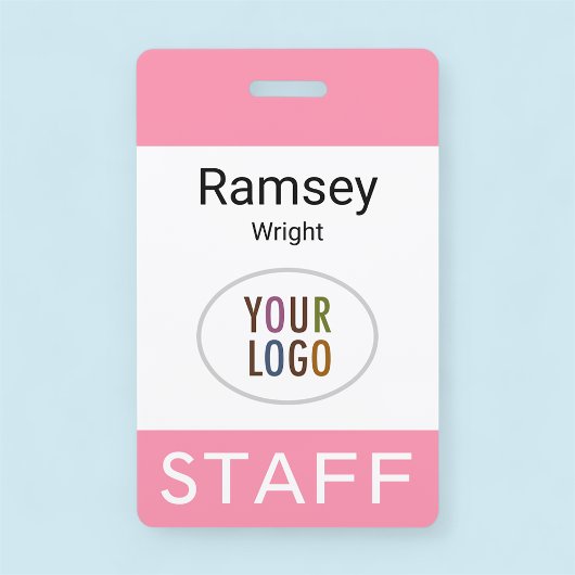 Personeel Medewerker Roze Naam Badge Clip Reel Lan