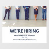 Personeel nu professioneel inhuren aanpassen raamsticker (Vel)