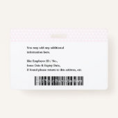 Personeel op maat Foto Naam Logo Barcode ID Badge (Achterkant)