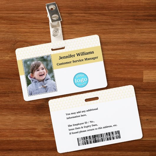 Personeel op maat Foto Naam Logo Barcode ID Badge