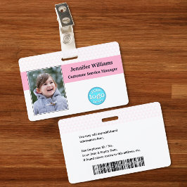 Personeel op maat Foto Naam Logo Barcode ID Badge