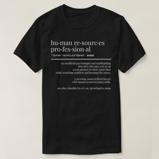Personeel Personeel Gift Funny HR T-shirt (Design voorkant)