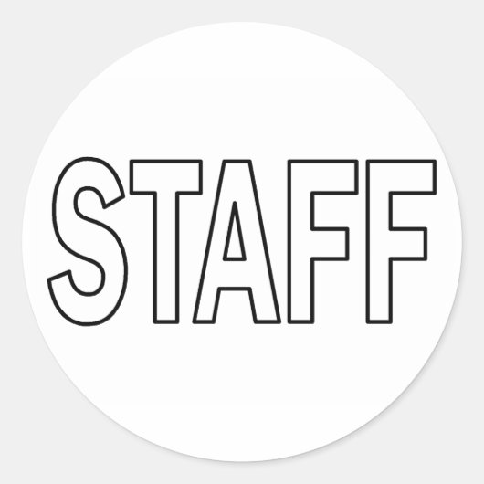 Personeel Ronde Sticker (Voorkant)