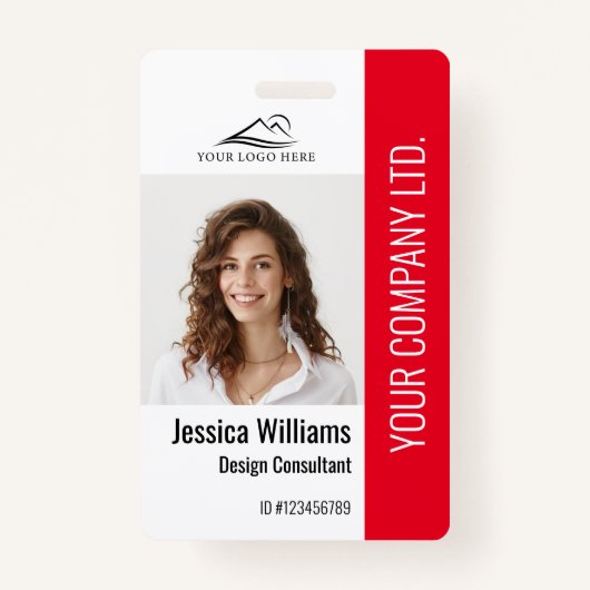 Personeel Rood ID Personeel Personeel Personeel Pe Badge (Voorkant)