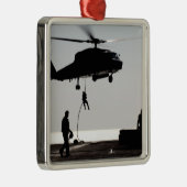 Personeel snel-touw uit een SH-60F Metalen Ornament (Rechts)