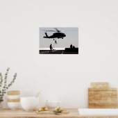 Personeel snel-touw uit een SH-60F Poster (Keuken)