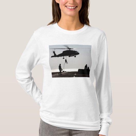 Personeel snel-touw uit een SH-60F T-shirt (Voorkant)