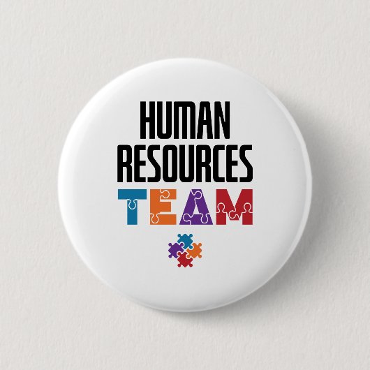Personeel team HR Ronde Button 5,7 Cm (Voorkant)