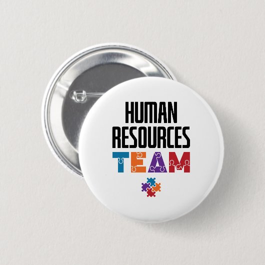 Personeel team HR Ronde Button 5,7 Cm (Voorkant /achterkant)
