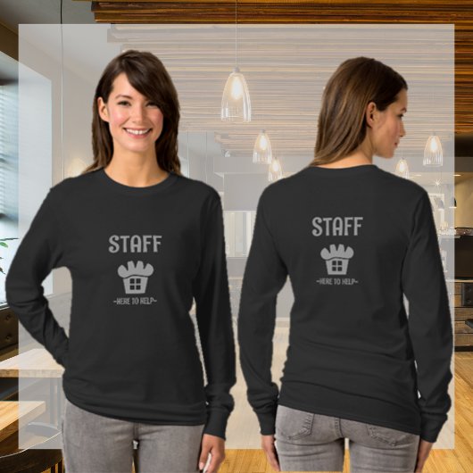 Personeel Uniform Bakery Design Black T-shirt