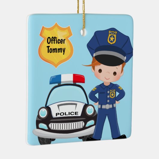 Personeel van de politie en Kind van de patrouille Keramisch Ornament (Rechts)