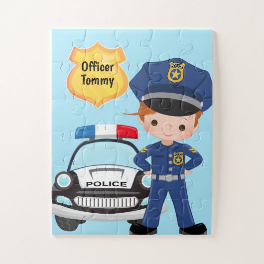 Personeel van de politie en Kind van de patrouille Legpuzzel (Verticaal)