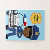 Personeel van de politie en Kind van de patrouille Legpuzzel (Horizontaal)
