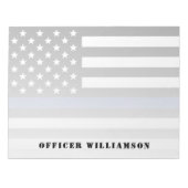 Personeel van de politie in de blauwe lijn notitieblok (Voorkant)