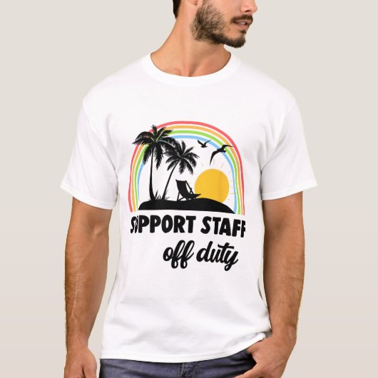 Personeel van dienst regenboog einde van het schoo t-shirt (Voorkant)