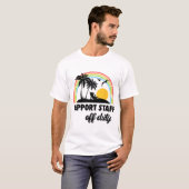 Personeel van dienst regenboog einde van het schoo t-shirt (Voorkant volledig)