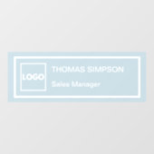 Personeel van Dusty Blue Corporate Logo Company Raamsticker (Vel)