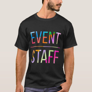 Personeel van evenement Rugvormig ontwerp Kleurgro T-shirt