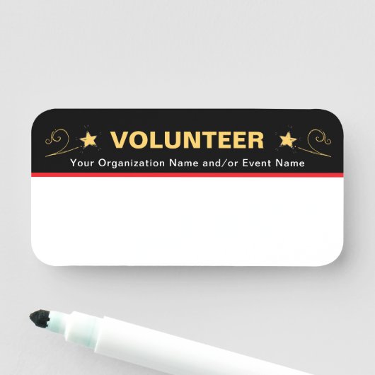 Personeel van het Gepersonaliseerde Schoolevenemen Naamplaatje (In situ)